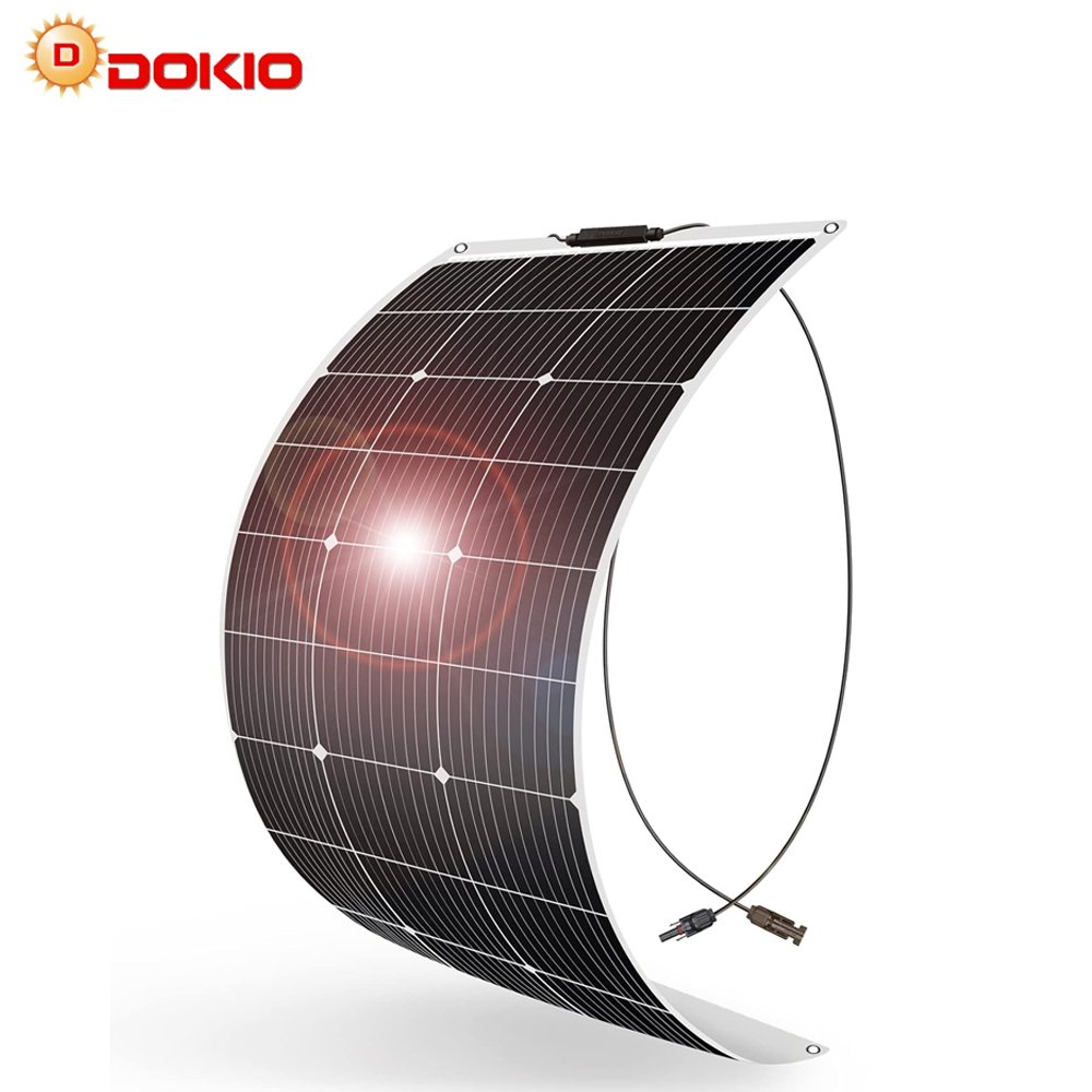 DOKIO Hot Selling Monocrystalline Flexible Solar Panels for Car Boat 100w Flexible Solar Panels