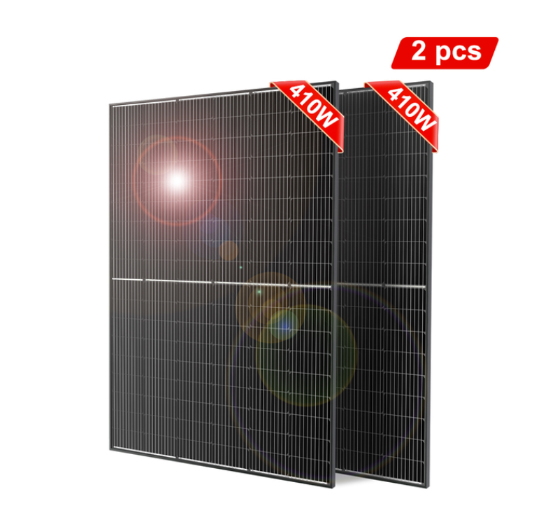 USA EU Stock Topcon Photovoltaic Panels 400w 410w 450 550w 10pcs 18pcs 36pcs Pallet Bifacial All Black Solar Panels - 图片 4