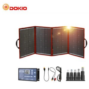 Dokio 18V 200W 220W Flexible Portable Foldable Folding Solar Panel Blanket for Camping/RV/Car/Boat Outdoor